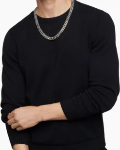 Curb Chain Necklace Sterling Silver, 11.5mm
