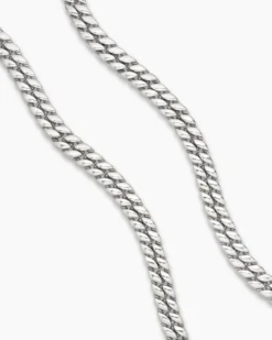 Curb Chain Necklace Sterling Silver, 11.5mm