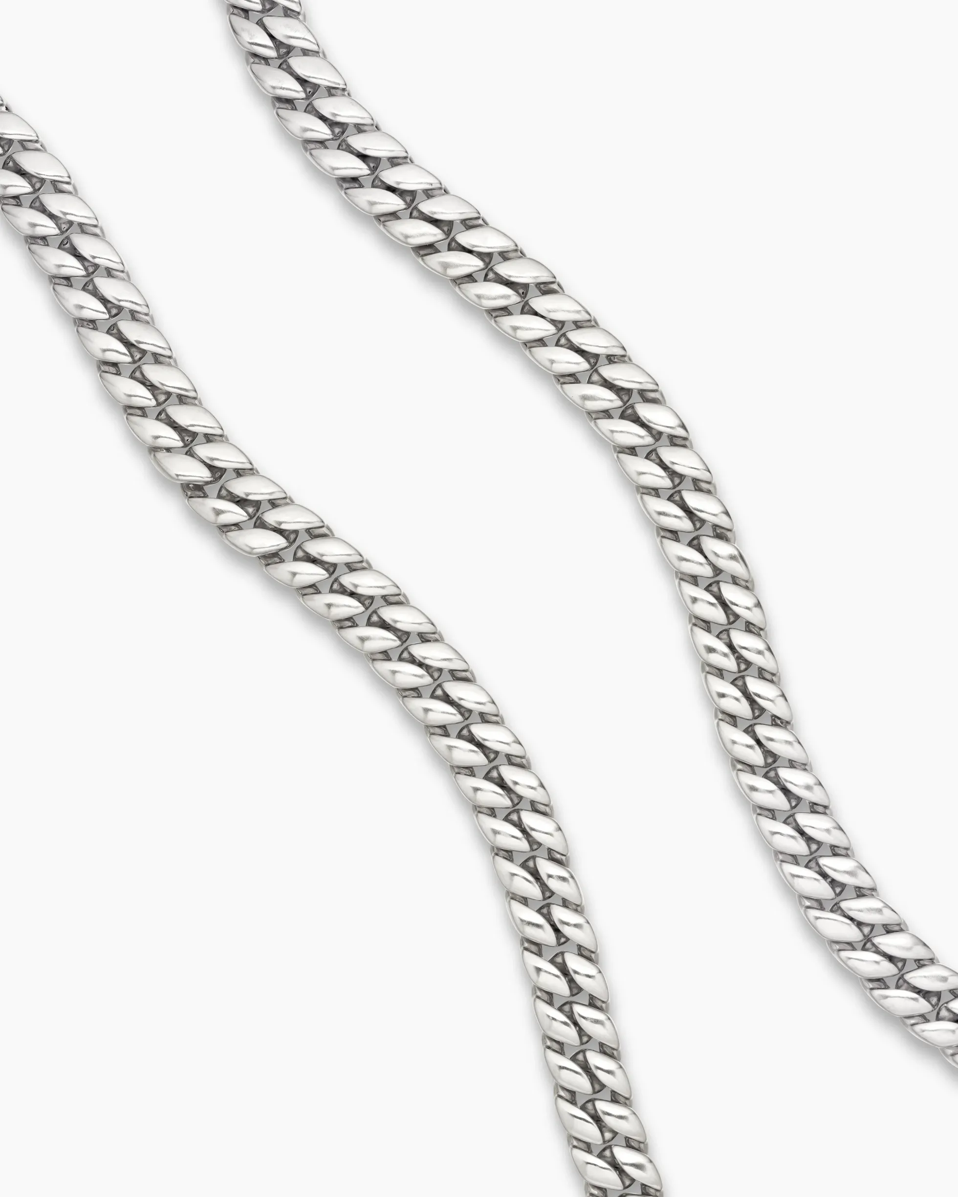 Curb Chain Necklace Sterling Silver, 11.5mm