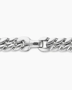 Curb Chain Necklace Sterling Silver, 11.5mm