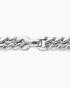 Curb Chain Necklace Sterling Silver, 11.5mm