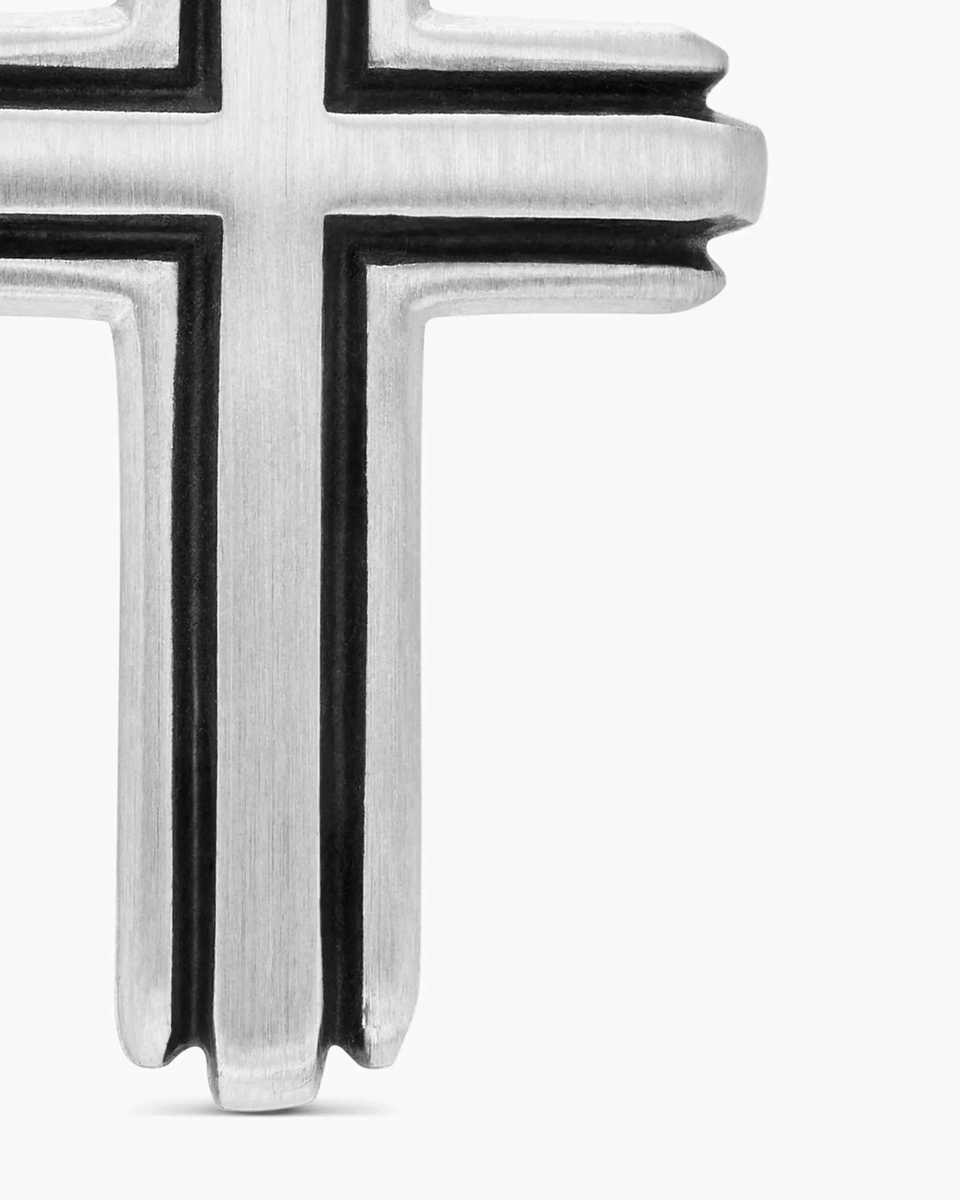 Deco Cross Pendant Sterling Silver, 27mm