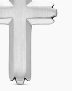 Deco Cross Pendant Sterling Silver, 27mm