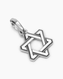 Deco Star of David Pendant Sterling Silver, 19.5mm