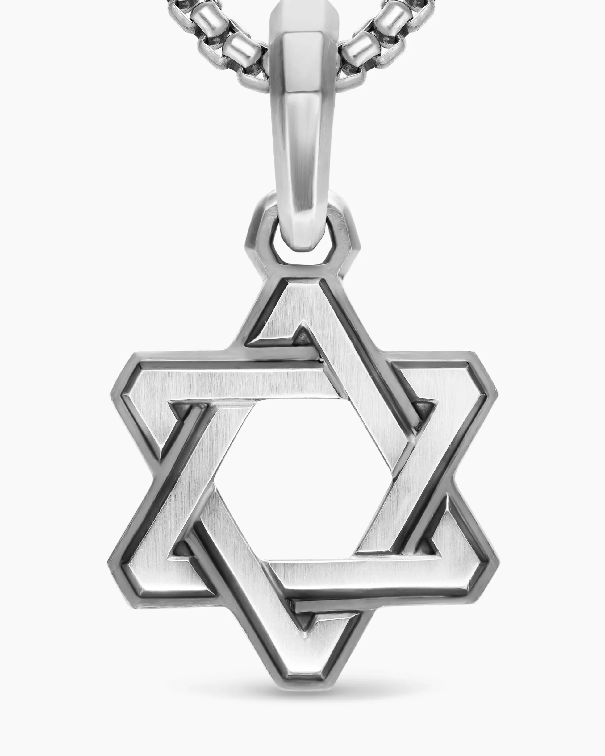 Deco Star of David Pendant Sterling Silver, 19.5mm