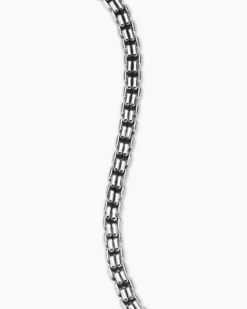 Double Box Chain Bracelet Sterling Silver, 4mm