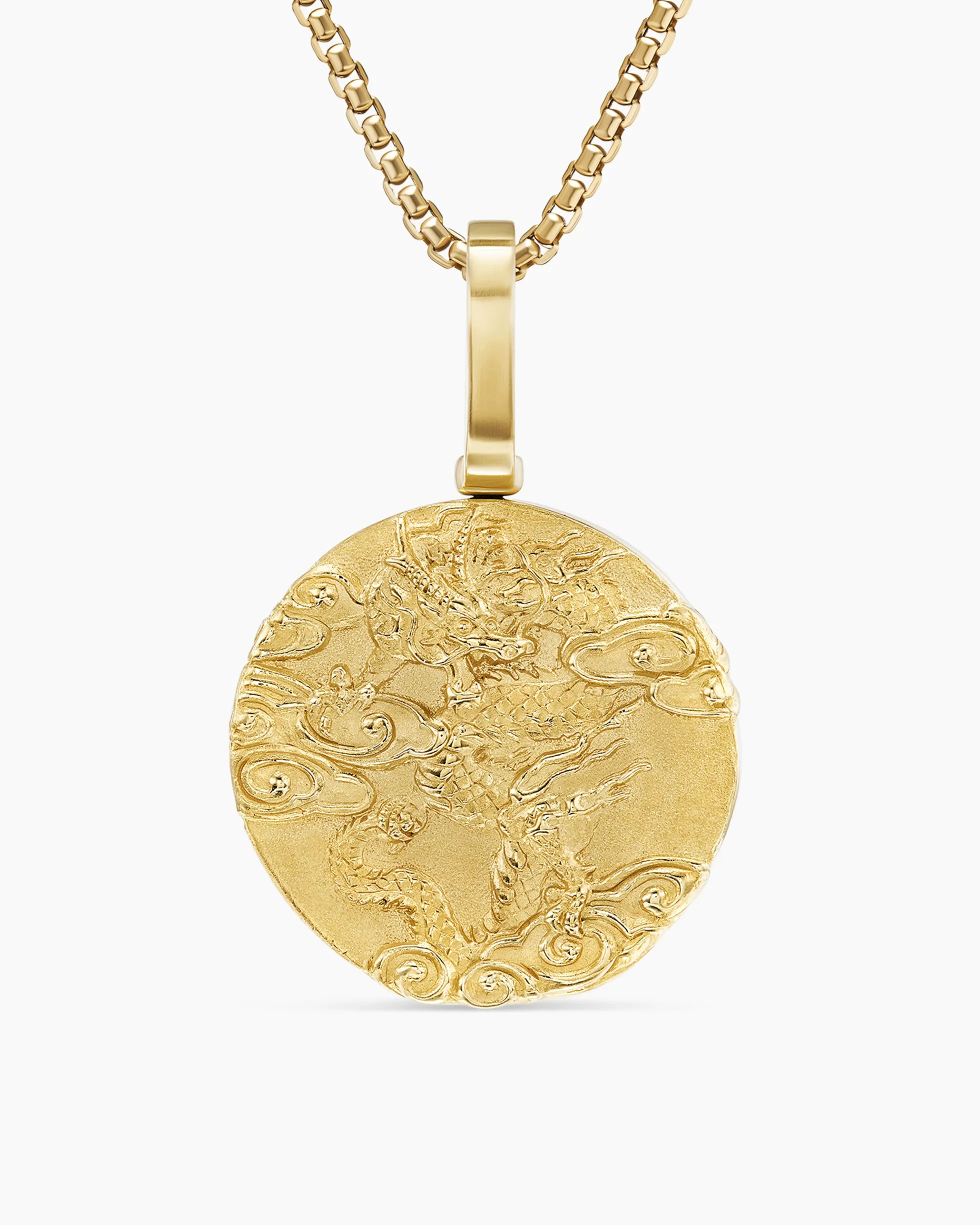 Dragon Amulet 18K Yellow Gold, 21mm