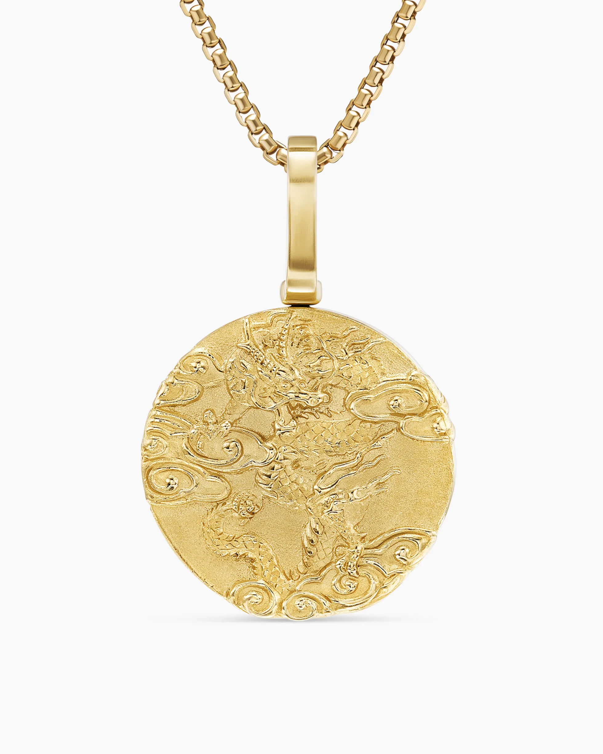 Dragon Amulet 18K Yellow Gold, 21mm