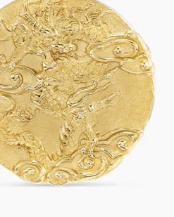 Dragon Amulet 18K Yellow Gold, 21mm