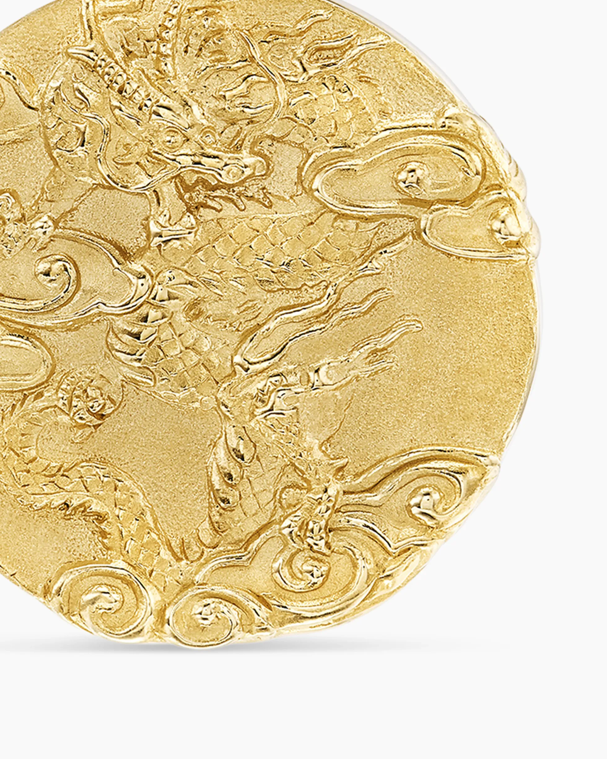 Dragon Amulet 18K Yellow Gold, 21mm