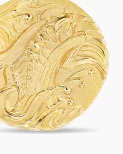 Dragon Amulet 18K Yellow Gold, 21mm