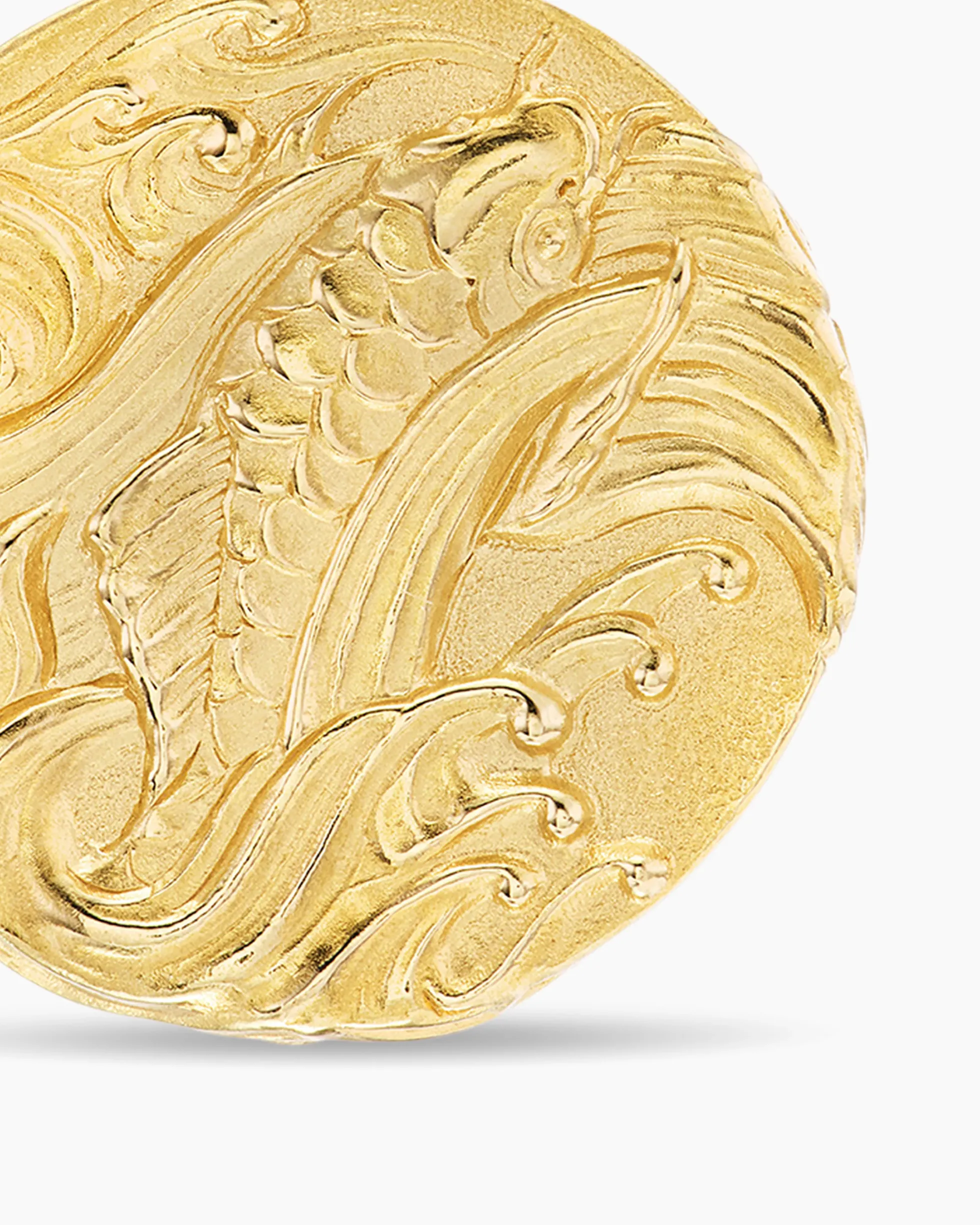 Dragon Amulet 18K Yellow Gold, 21mm