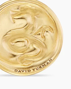 Dragon Amulet 18K Yellow Gold with Diamonds, 19mm