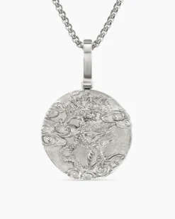 Dragon Amulet Sterling Silver, 21mm