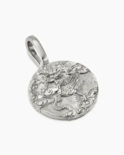 Dragon Amulet Sterling Silver, 21mm