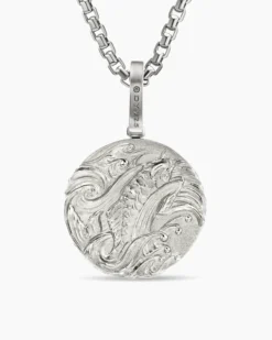 Dragon Amulet Sterling Silver, 21mm