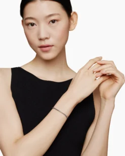 DY Bel Aire Box Chain Bracelet Sterling Silver with 14K Yellow Gold, 4mm