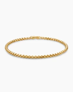 DY Bel Aire Box Chain Bracelet 18K Yellow Gold, 2.7mm