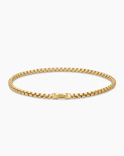 DY Bel Aire Box Chain Bracelet 18K Yellow Gold, 2.7mm