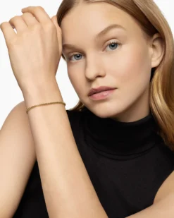 DY Bel Aire Box Chain Bracelet 18K Yellow Gold, 2.7mm