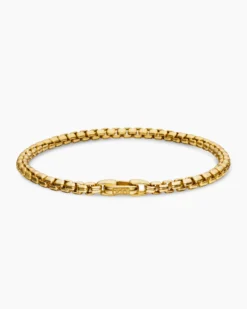 DY Bel Aire Box Chain Bracelet 18K Yellow Gold, 4mm