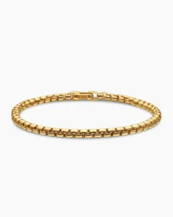 DY Bel Aire Box Chain Bracelet 18K Yellow Gold, 4mm