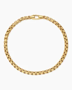 DY Bel Aire Box Chain Bracelet 18K Yellow Gold, 4mm
