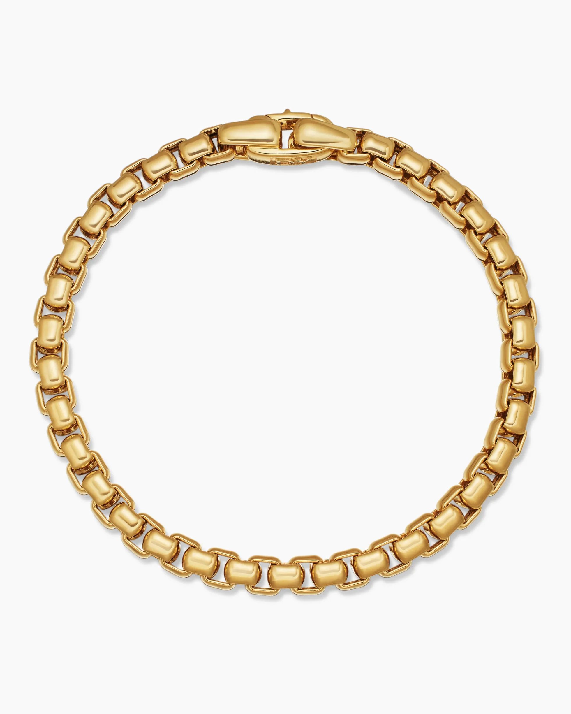 DY Bel Aire Box Chain Bracelet 18K Yellow Gold, 5.2mm