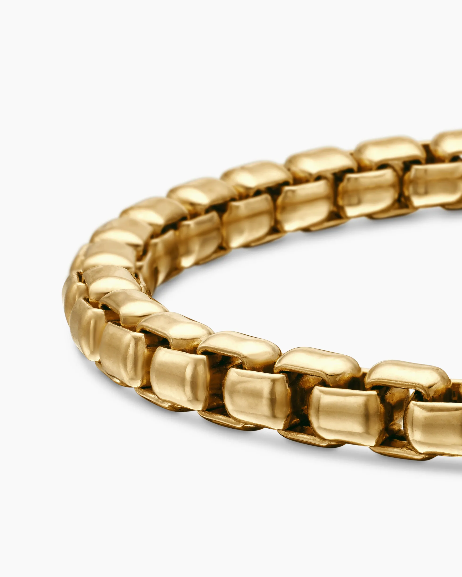 DY Bel Aire Box Chain Bracelet 18K Yellow Gold, 5.2mm