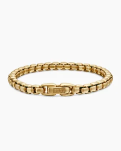 DY Bel Aire Box Chain Bracelet 18K Yellow Gold, 5.2mm