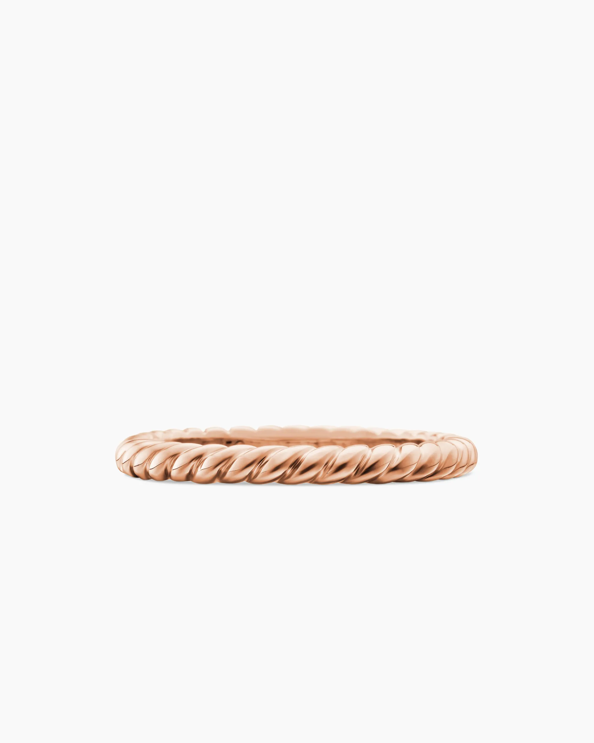 DY Cable Band Ring 18K Rose Gold, 2.45mm