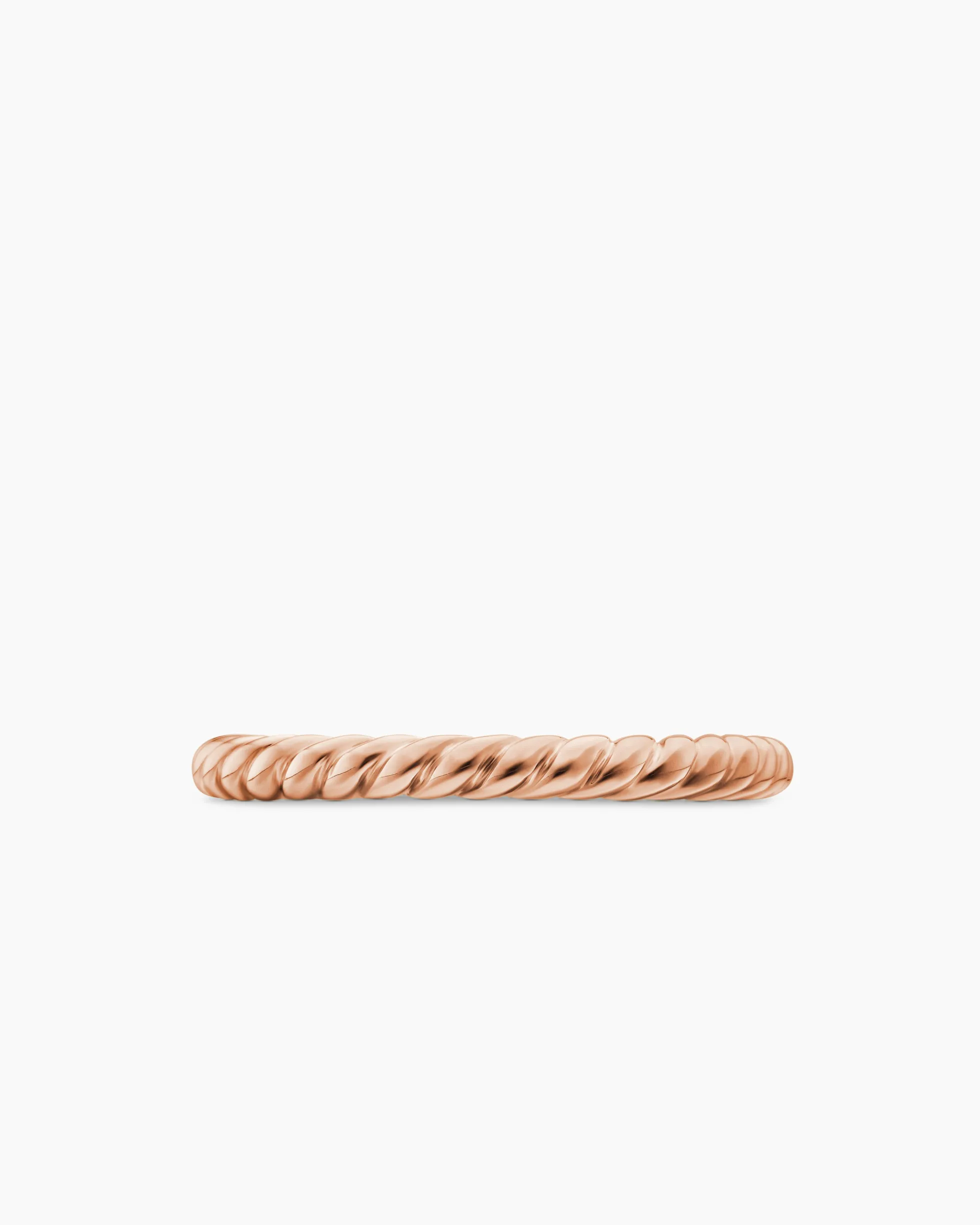 DY Cable Band Ring 18K Rose Gold, 2.45mm