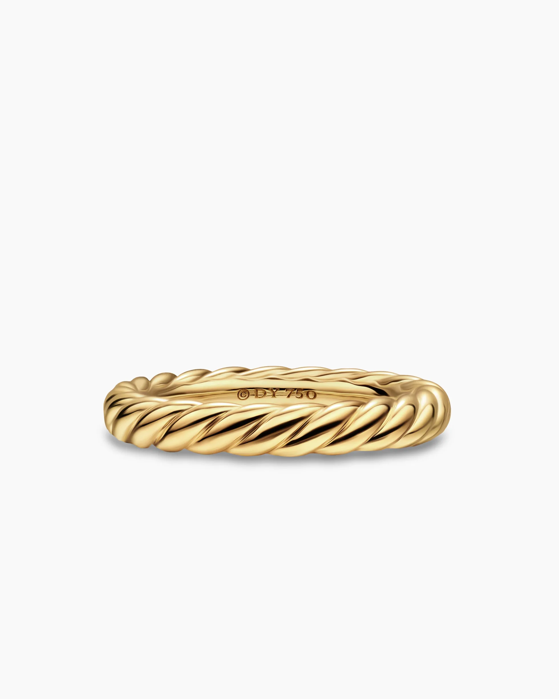 DY Cable Band Ring 18K Yellow Gold, 3mm