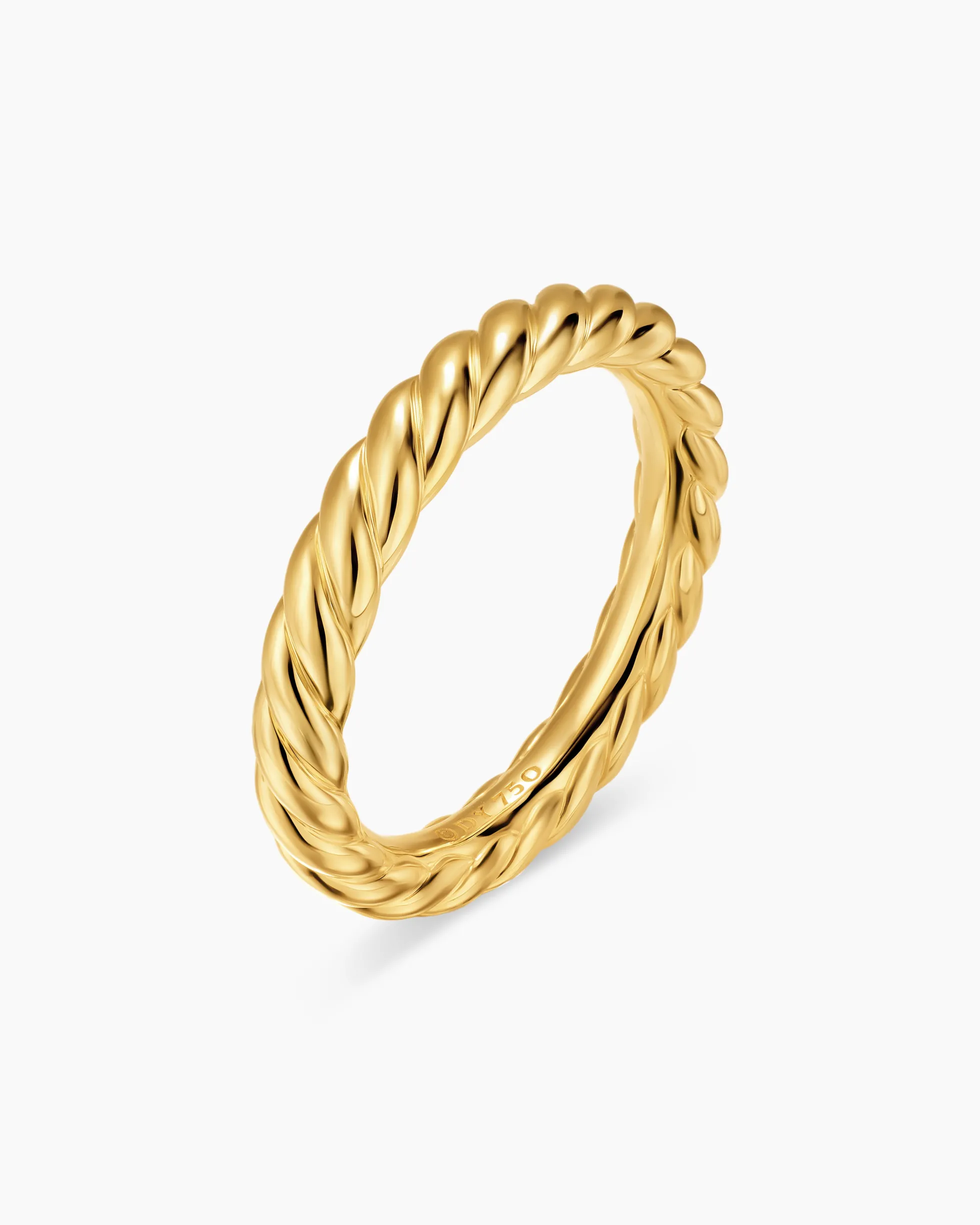 DY Cable Band Ring 18K Yellow Gold, 3mm