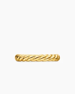 DY Cable Band Ring 18K Yellow Gold, 3mm
