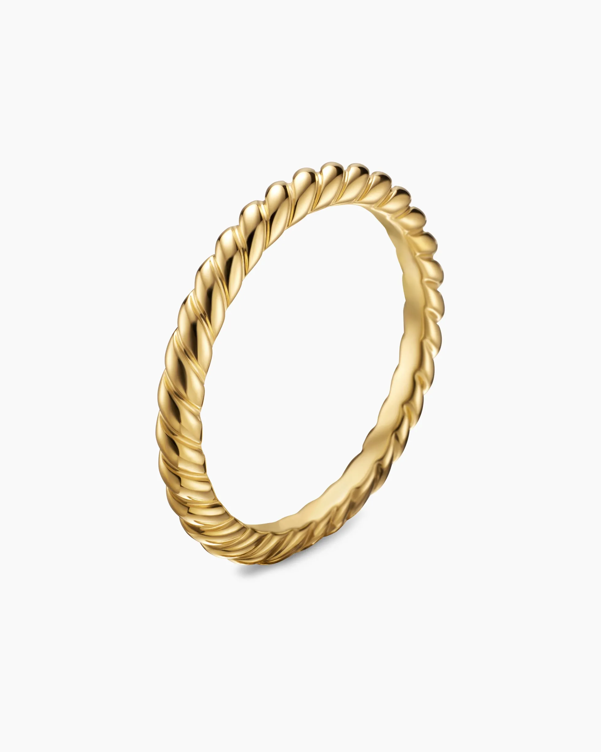 DY Cable Band Ring 18K Yellow Gold, 2mm