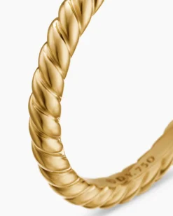 DY Cable Band Ring 18K Yellow Gold, 2.45mm