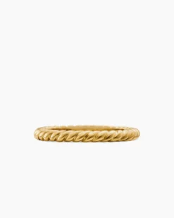DY Cable Band Ring 18K Yellow Gold, 2.45mm