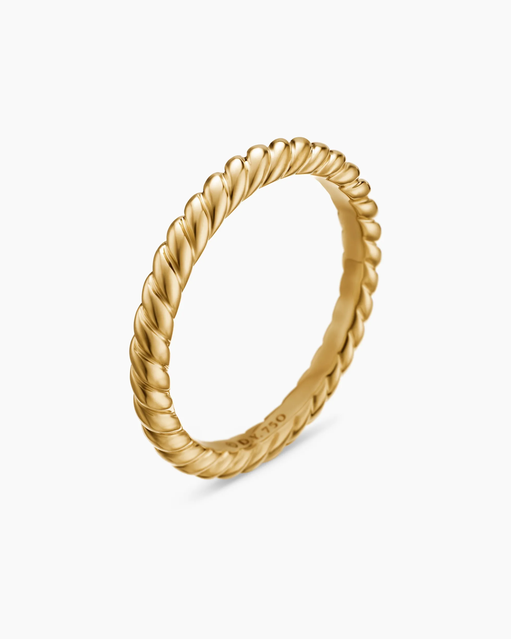 DY Cable Band Ring 18K Yellow Gold, 2.45mm