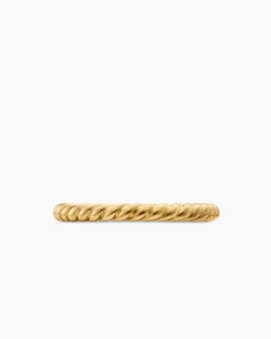 DY Cable Band Ring 18K Yellow Gold, 2.45mm