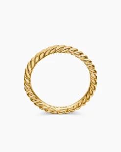 DY Cable Band Ring 18K Yellow Gold, 2.45mm