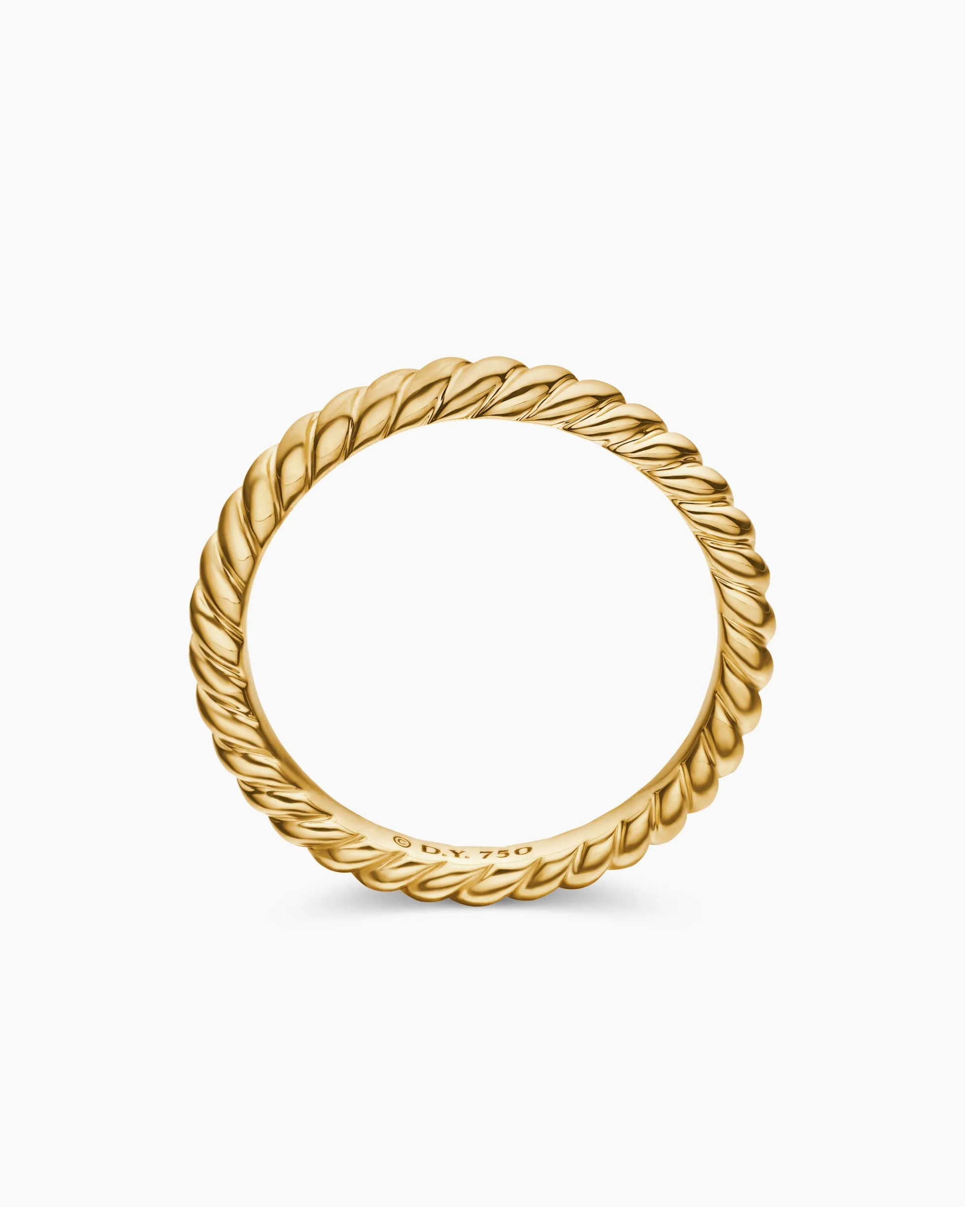 DY Cable Band Ring 18K Yellow Gold, 2.45mm