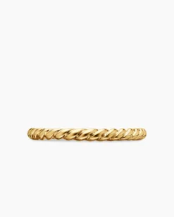 DY Cable Band Ring 18K Yellow Gold, 3mm