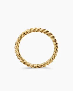 DY Cable Band Ring 18K Yellow Gold, 3mm