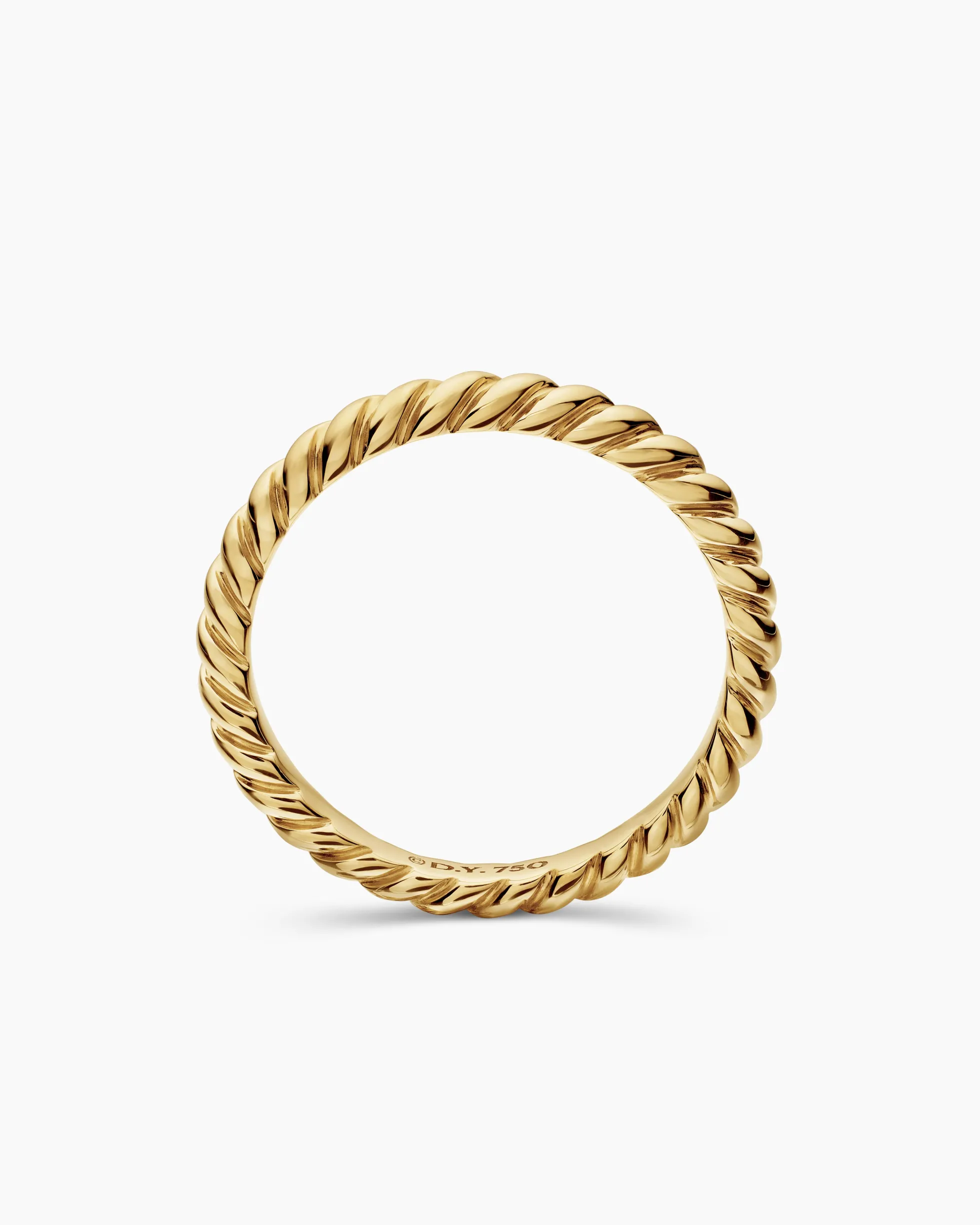DY Cable Band Ring 18K Yellow Gold, 3mm