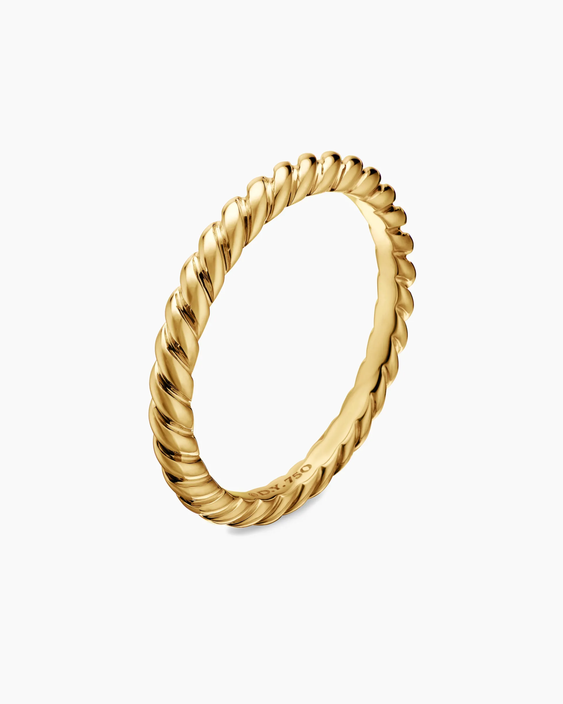 DY Cable Band Ring 18K Yellow Gold, 3mm