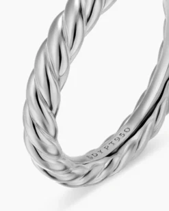 DY Cable Band Ring Platinum, 3mm