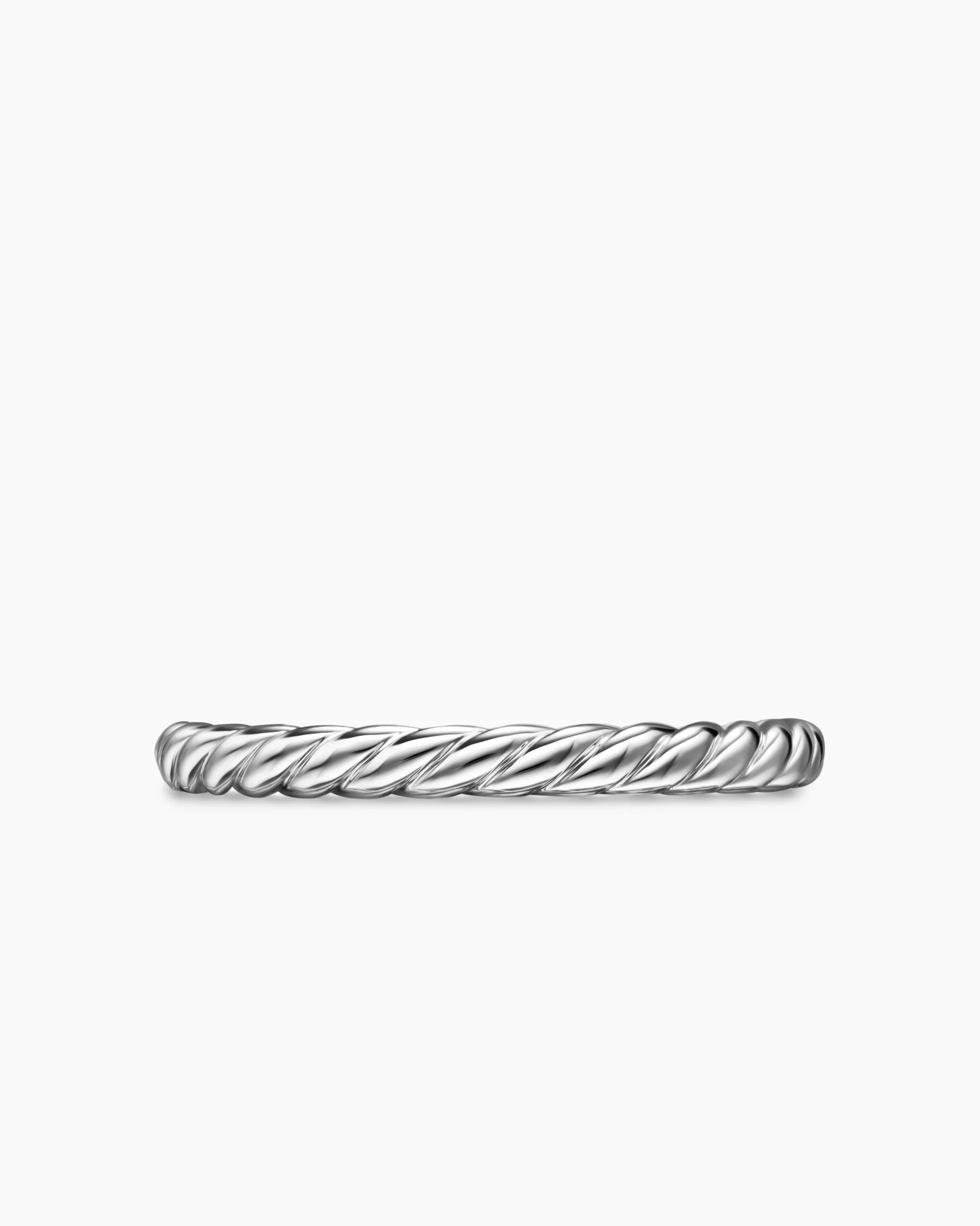 DY Cable Band Ring Platinum, 2mm