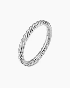 DY Cable Band Ring Platinum, 2.45mm