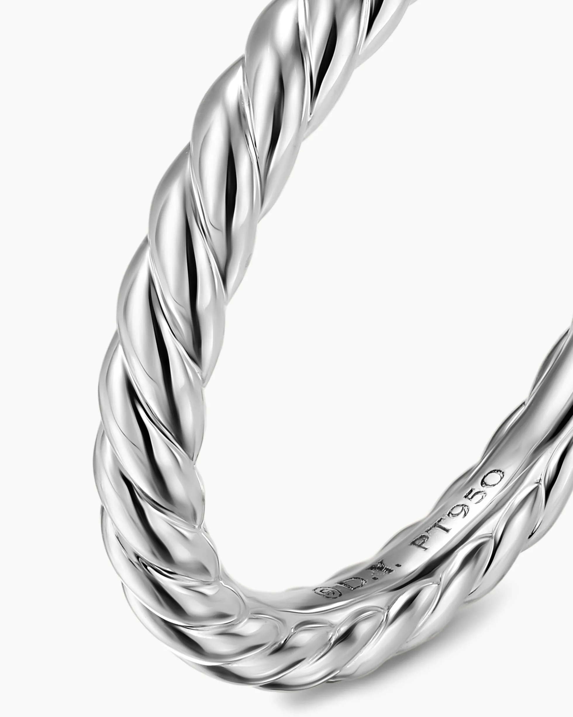 DY Cable Band Ring Platinum, 2.45mm